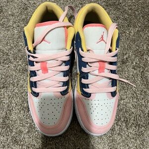 Jordan Kids Sneakers in Pink, Yellow, and Navy